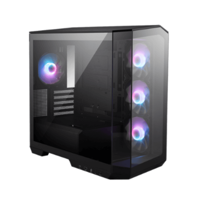 Gabinete MSI MAG PANO M100R PZ Micro ATX TG x2 ARGB Fan x4 Black