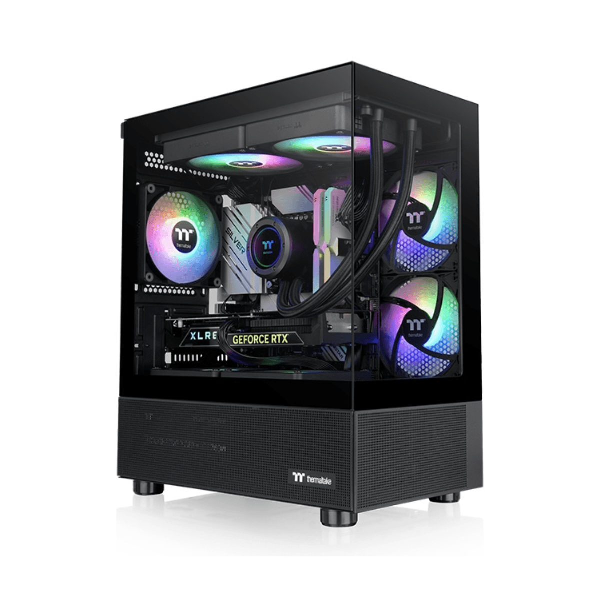 Gabinete TT View 170 Micro Chassis TG x2 Fan ARGB x3 Black