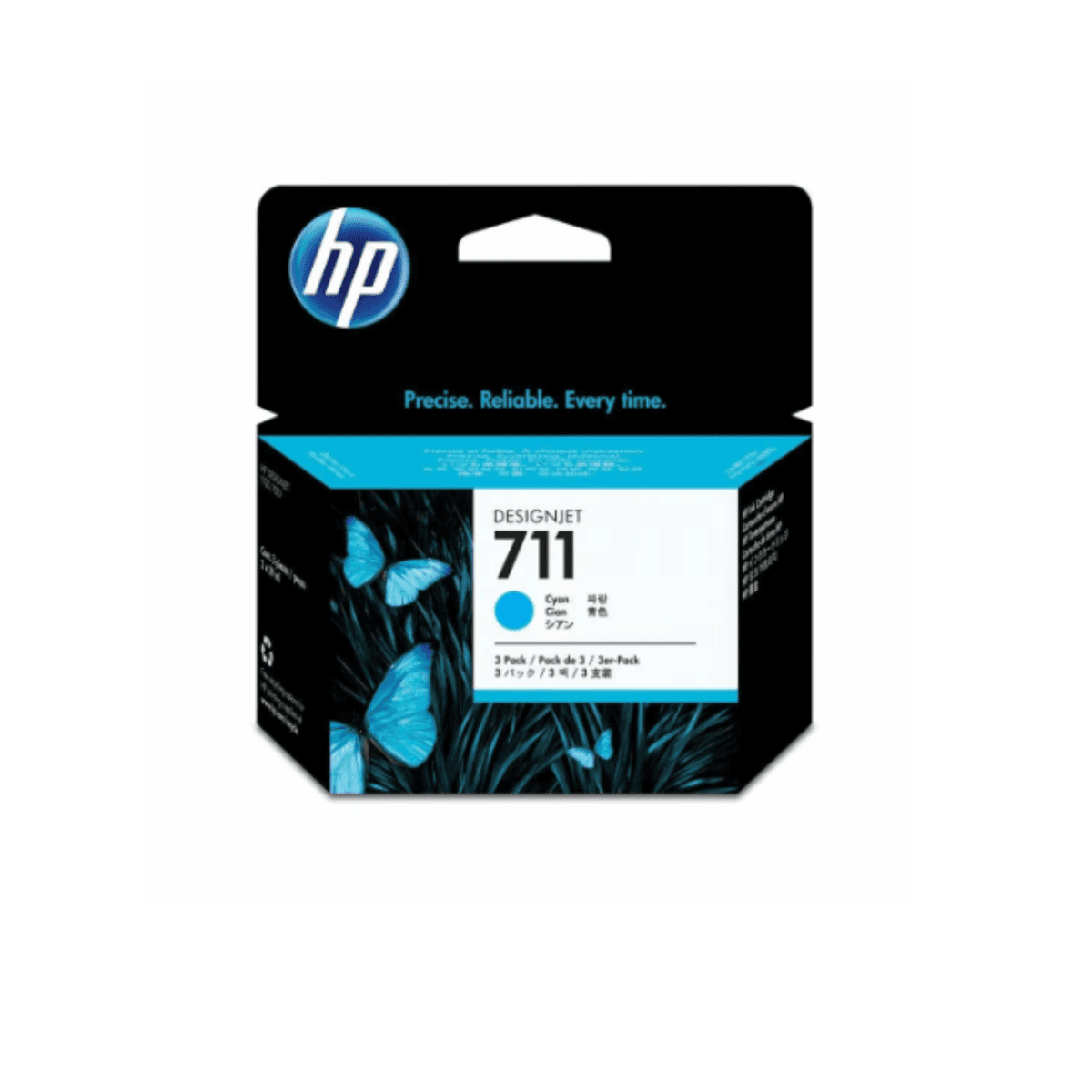 CZ134A HP 711 Pack x3 Cyan Ink Cartridge 29ml
