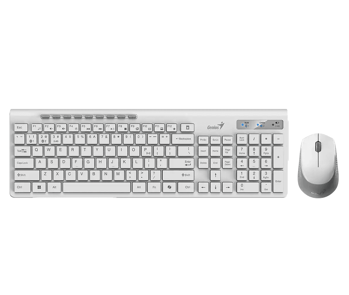 Teclado + Mouse Genius SlimStar 8230,AI,White,SP,BT+2.4GHz