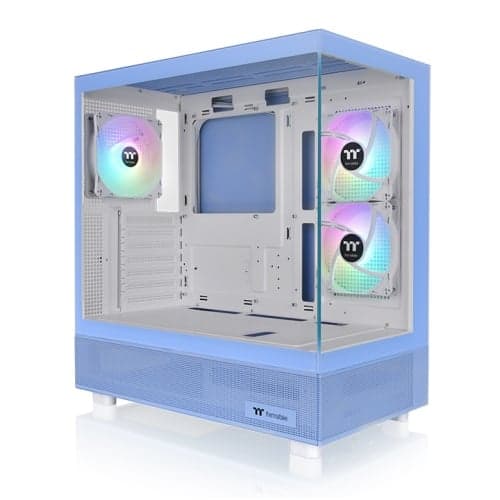 Gabinete TT View 270 Plus Mid-Tower TG x2 Fan ARGB x3 Hydrangea Blue