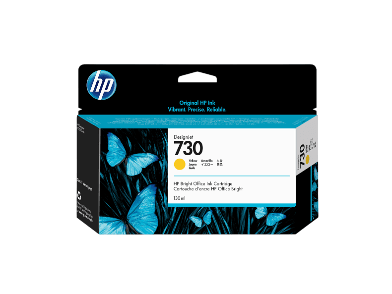 P2V64A HP 730 130-ml Yellow Ink Cartridge